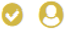 Yellow license and user icons
