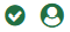 Green license and user icons